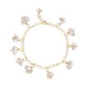 Terra Gold Chain Bracelet with Keshi Pearls