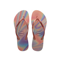 Havaianas Slim Iridescent Flip Flops - Ballet Rose - UK 5 