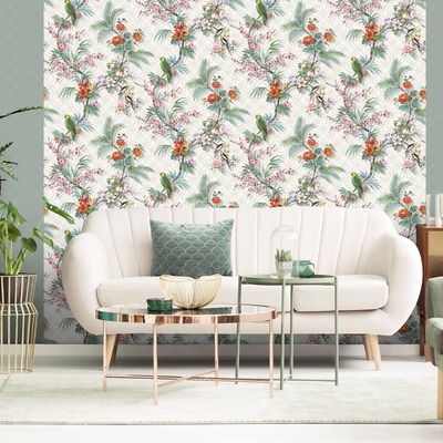 Odyssee Wallpaper Collection Reverie Green Muriva M23604