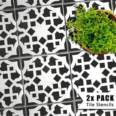 Izmir Tile Stencil - 8" (203mm) / 2 pack (2 stencils)