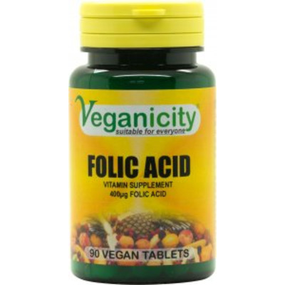 Vegan Folic Acid 400&#181;g Tablets | Vegan Supplement Store | FREE Shipping