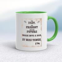 The Past, The Present & The Future Mug – White/Green, 10oz