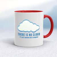 There Is No Cloud Mug – White/Red, 10oz