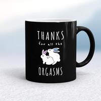 Thanks For All The Orgasms Mug – Black/White, 10oz