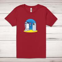 R2D2 In Love Adult T-Shirt – Red, 2XL