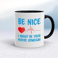 Be Nice Mug – White/Black, 10oz