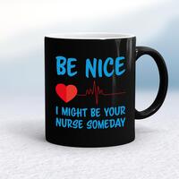 Be Nice Mug – Black/White, 10oz