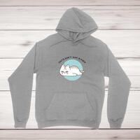 Cats Don’t Give A Fuck Hoodie – Grey, Large