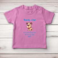 Thanks Dad – All My Shit Baby T-Shirt – Pink, 3-6 Months