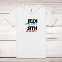 Jedi On the Streets Adult T-Shirt – White, Small