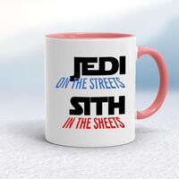Jedi On the Streets Mug – White/Pink, 10oz
