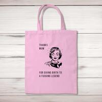 Thanks Mum Tote Bag – Pastel Pink, One