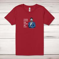 Attitude Stinks Smell My Cock Adult T-Shirt – Red, Large