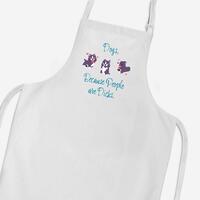 Dogs, Because People Are Dicks Apron – White, One