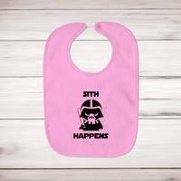 Sith Happens Baby Bib – Pink, One