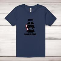 Sith Happens Adult T-Shirt – Navy, Small
