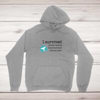 I Survived Another Meeting Hoodie – Grey, 5XL