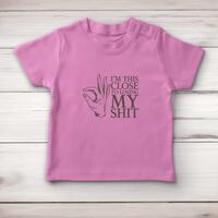 Losing My Shit Baby T-Shirt – Pink, 3-6 Months