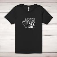 Losing My Shit Adult T-Shirt – Black, Small