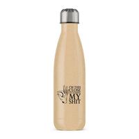 Losing My Shit Water Bottle – Gold Glitter, One
