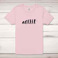 Evolution Of A Golfer Adult T-Shirt – Pastel Pink, 4XL