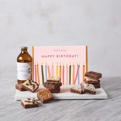 Happy Birthday Brownies And Beer Bundle - 12 Pieces