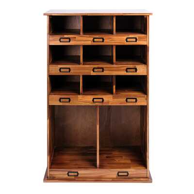 Large Wooden Shoe and Boot Locker