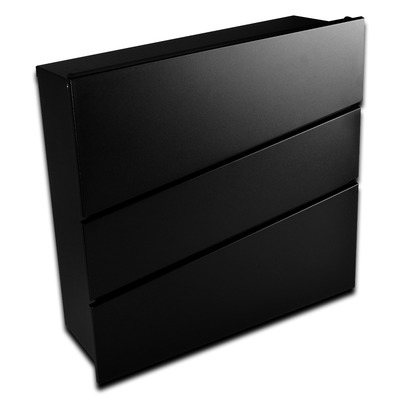 The Statement M - Black Steel Letterbox - Non Personalised