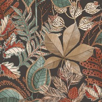 Image of Eden Leaf Wallpaper Charcoal Grey Belgravia 3780