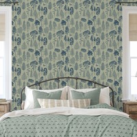 Catskills Woodland Wallpaper British Lichen Green – Mini Moderns MMTLG01BL