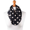 Image of Palm and Pond Nursing Scarf - Black with Cream Spots