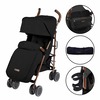 Image of Ickle Bubba Discovery Max Stroller (Frame: Rose Gold, Fabric Colour: Black)