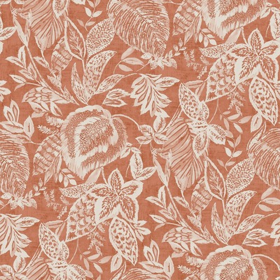 Mae Painted Jungle Leaves Wallpaper Terracotta Grandeco 171804