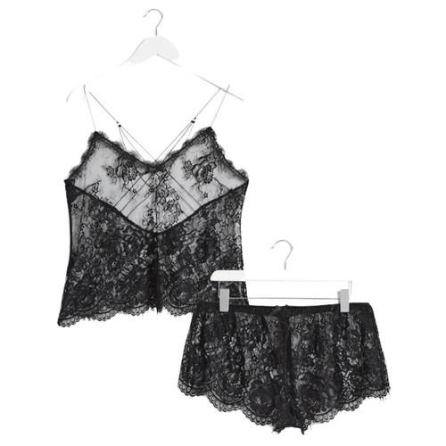 Figleaves Gigi Galloon Short Pyjama Set - Black