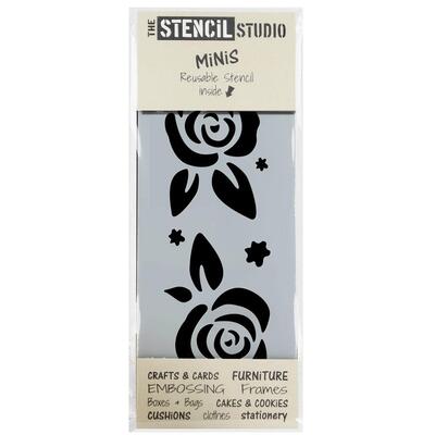 Stencil MiNiS - Roses Flower - 20% off 4+ - Sheet Size 20 x 8 cm