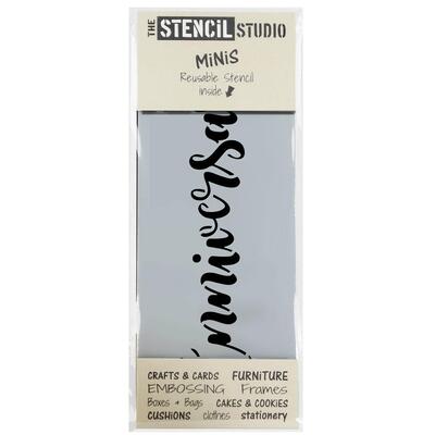 Stencil MiNiS - Anniversary Text - 20% off 4+ - Sheet Size 20 x 8 cm