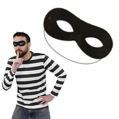 Adult/Child Black Burglar Superhero Zorro Eye Mask