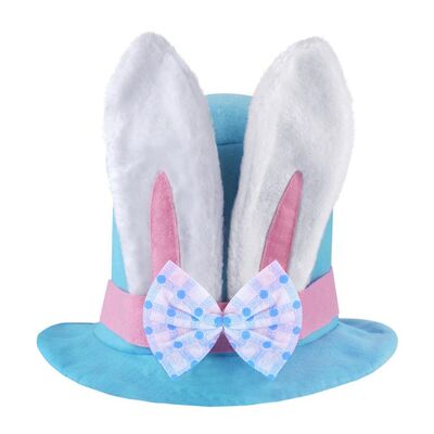 Easter Bunny Rabbit Ears Mad Hatter Top Hat
