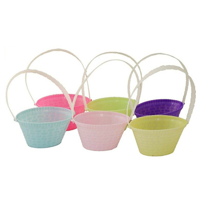 Pack Of Six Children’s Easter Egg Hunt Plastic Baskets