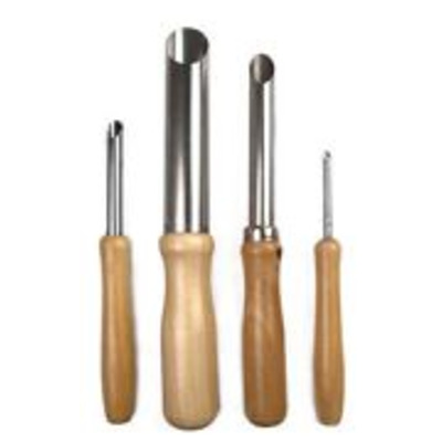 Set of Four Round Hole Cutter Clay Tools