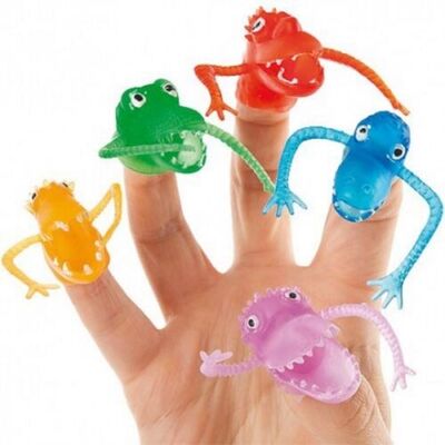 12pk Finger Fright Monsters Soft Rubber Party Bag Toys