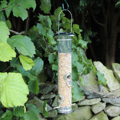 39cm Deluxe Wild Garden Bird Seed Hanging Metal Mesh Feeder