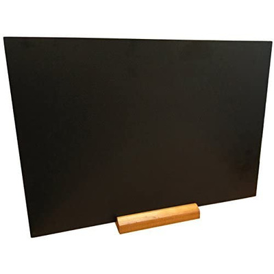 A3 Tabletop Blackboard Chalkboard Display Menu & Wooden Plinth Stand
