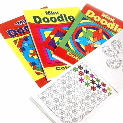 Children’s Mini A6 Doodle Geometric Colouring In Books - 24
