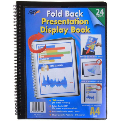 Tiger- A4 Fold Back Presentation Display Book