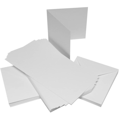 Craft UK 6x6 White Hammered Card Envelopes