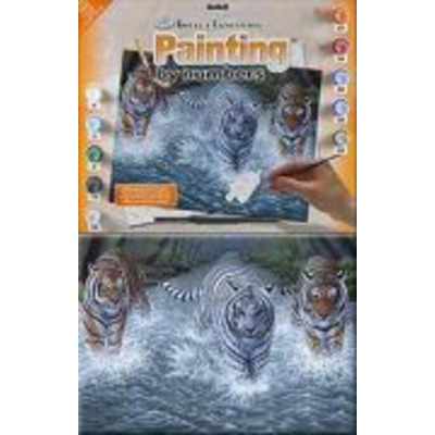 A3 Painting By Numbers Kit - Three Tigers Pjl34