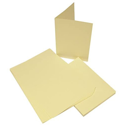 Pack of 25 C5 Ivory Blank Cards & Envelopes