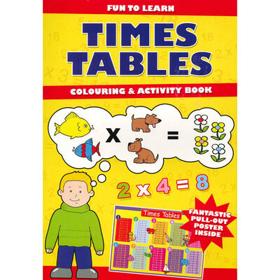 Children's Learn Times Table Colouring & Activity Educational Book