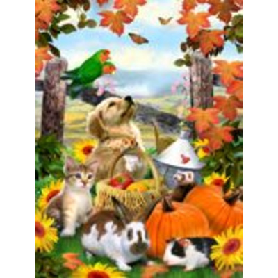 A4 Painting By Numbers Kit - Autumn Festival Pjs79